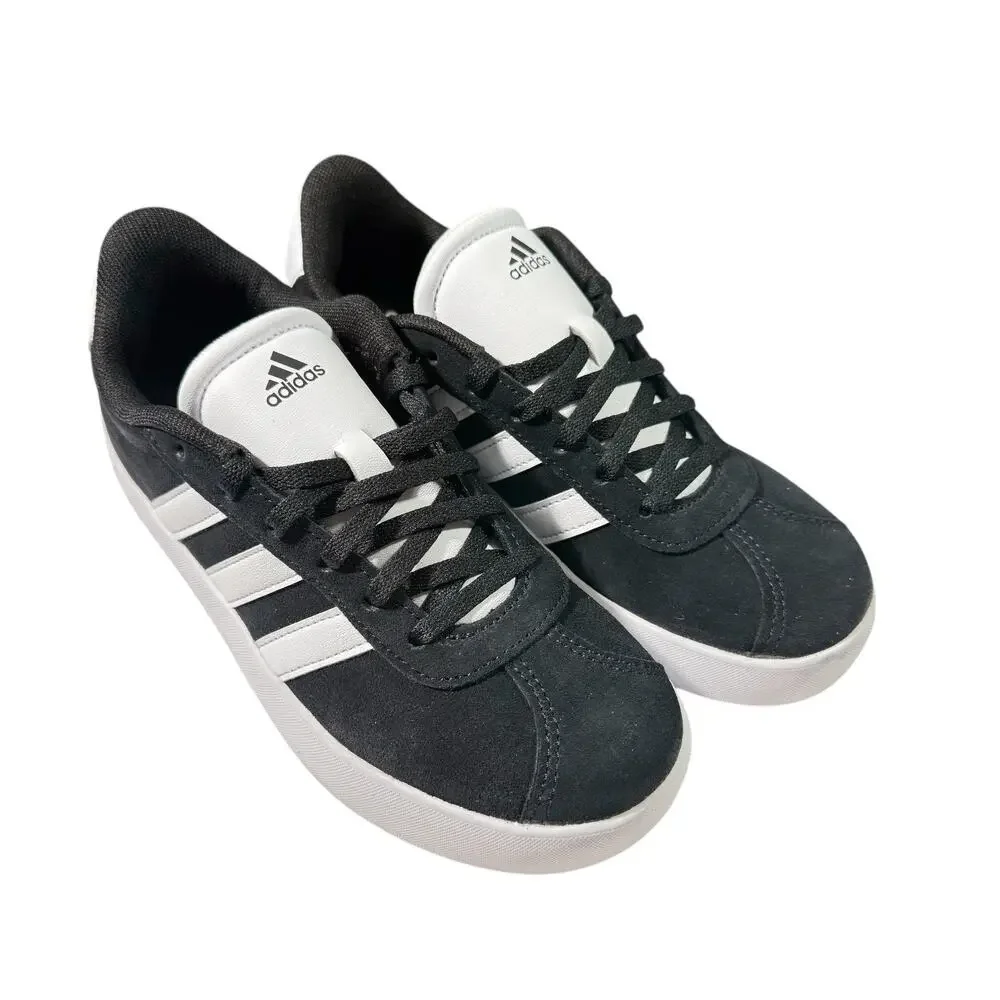 ADIDAS Black Unisex Sportswear 859 VL Court 3.0 Shoes Kids SZ/3